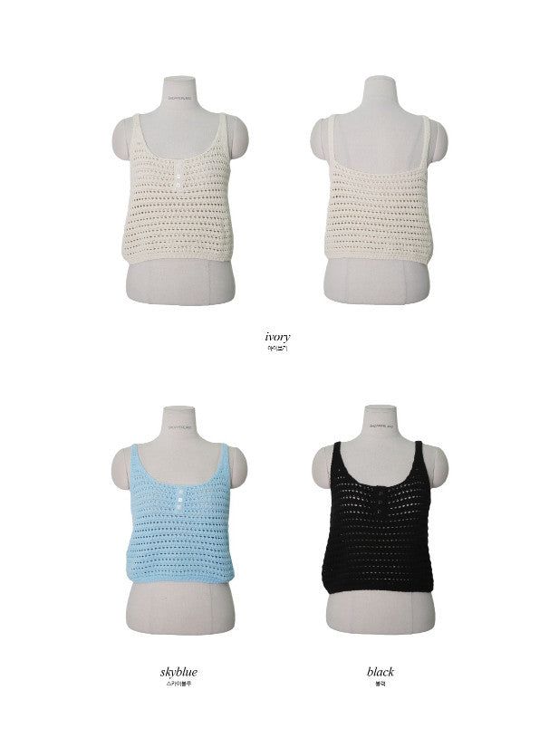 Cotton Knit Sleeveless Bustier (3color)