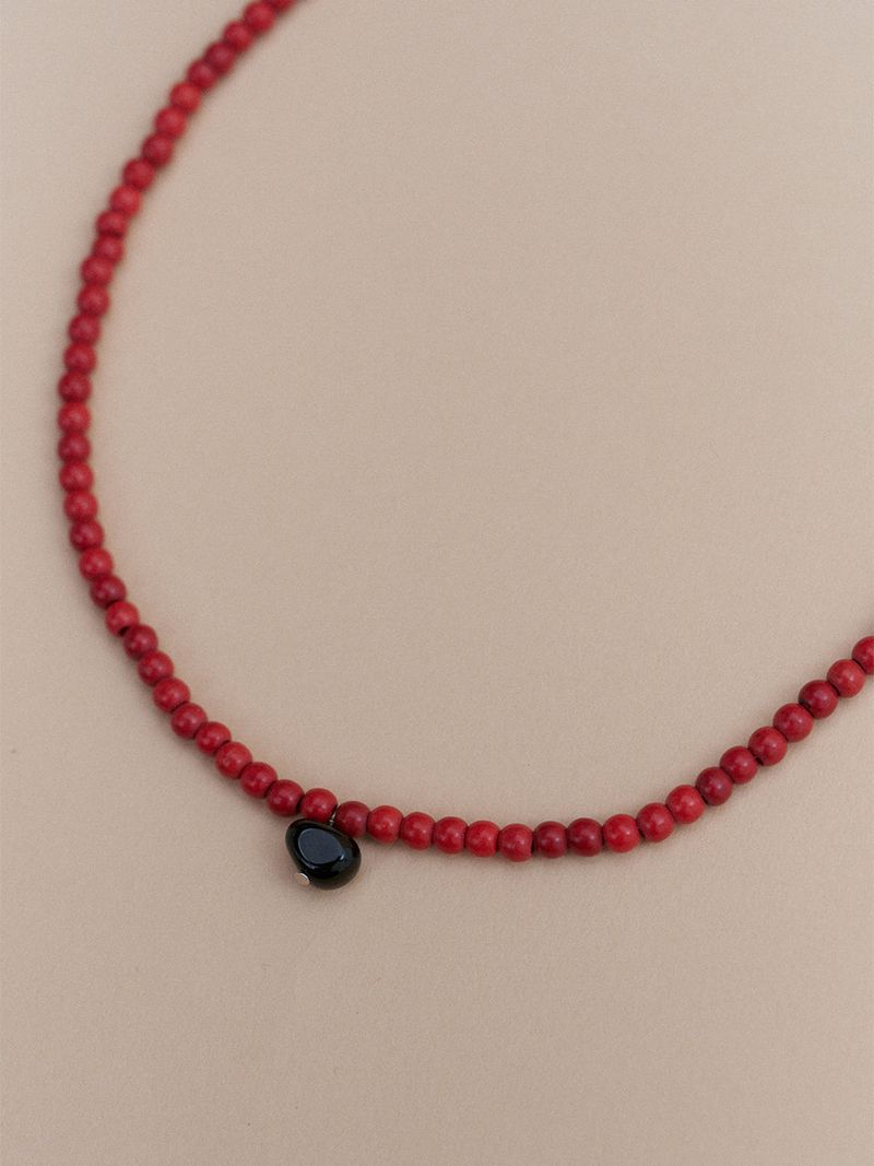 Silver925_Red Turquoise Black Stone_N