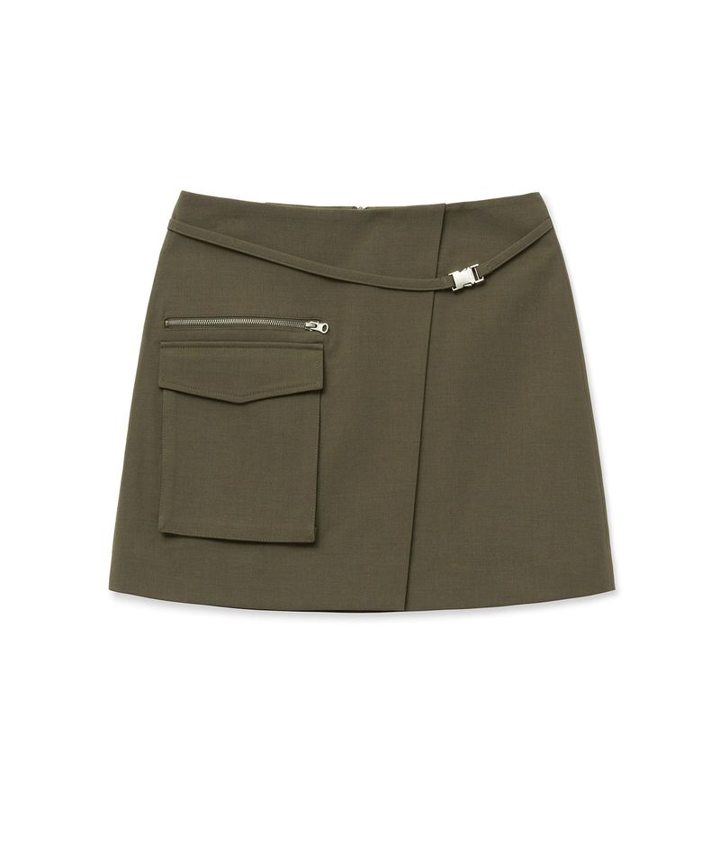 MIDNIGHT MOVE（ミッドナイトムーブ）の「zip skirt (brown)（Skirts）」