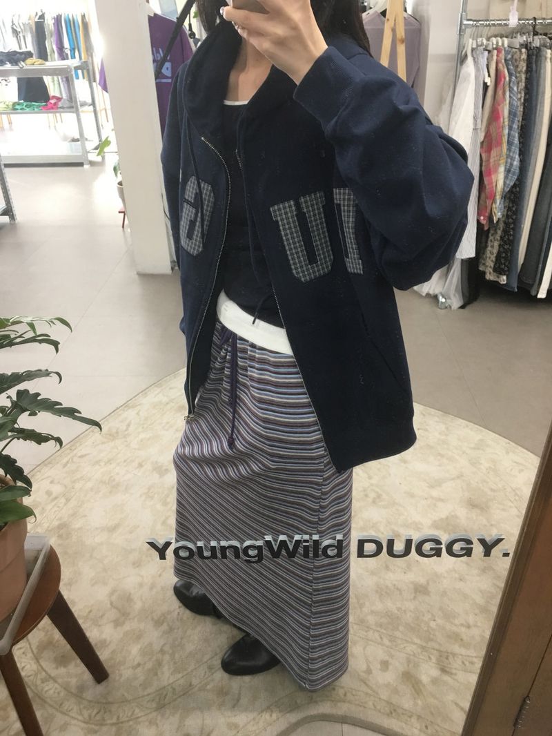 YWD STRIPE SKIRT (2color)