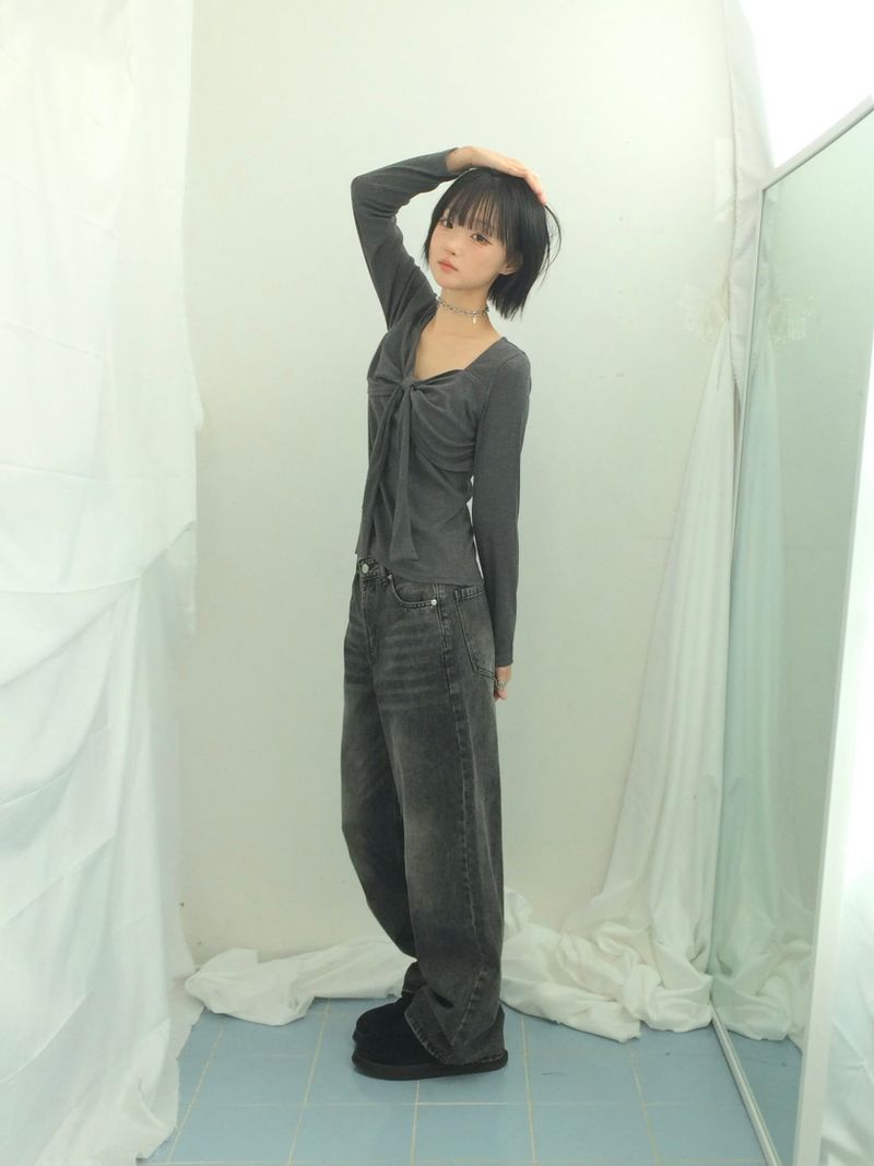 drape ribbon top