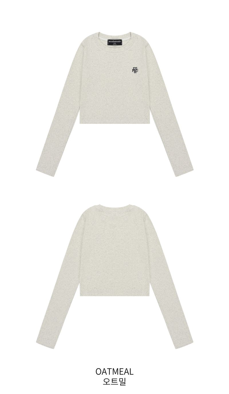 LOGO STITCH CROP LONG SLEEVE