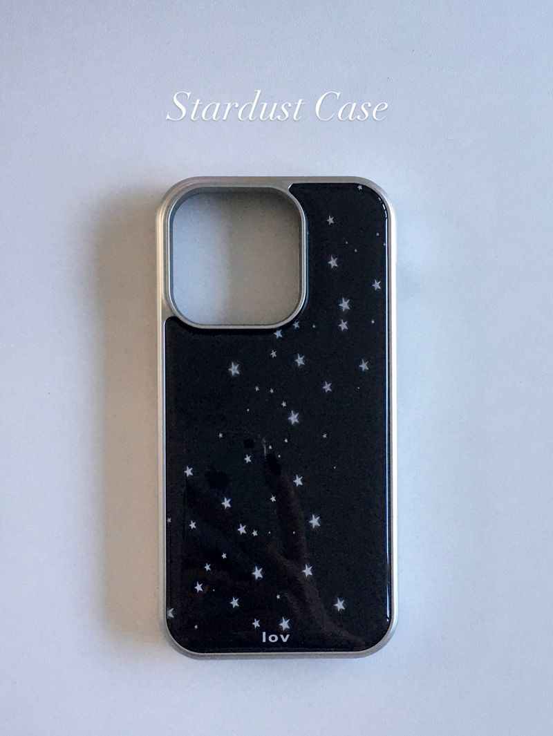 lovinhere(ラビンヒア)の「Stardust Epoxy Silver Case(Smartphone Accessories)」