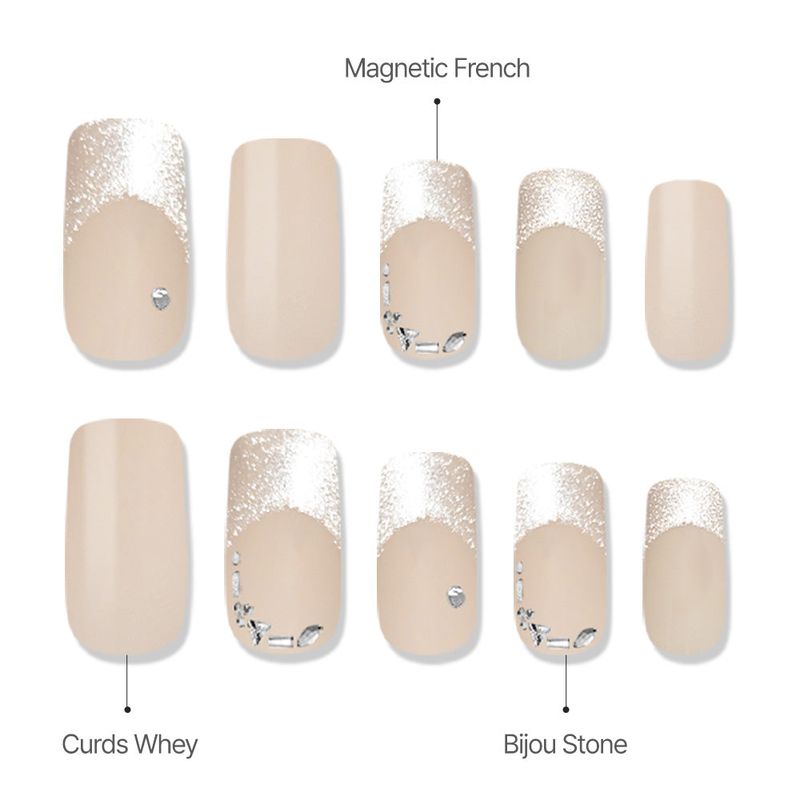 MUZMAK Reusable Glam Design Nail Tip Cinnamon Dust(Square)