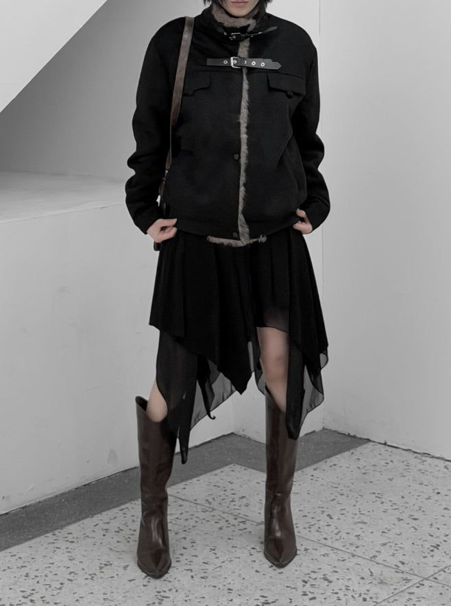Recho Adjust Fur Suede Jacket