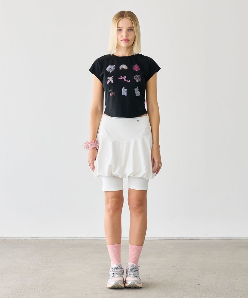 BALLOON MINI SKIRT WHITE