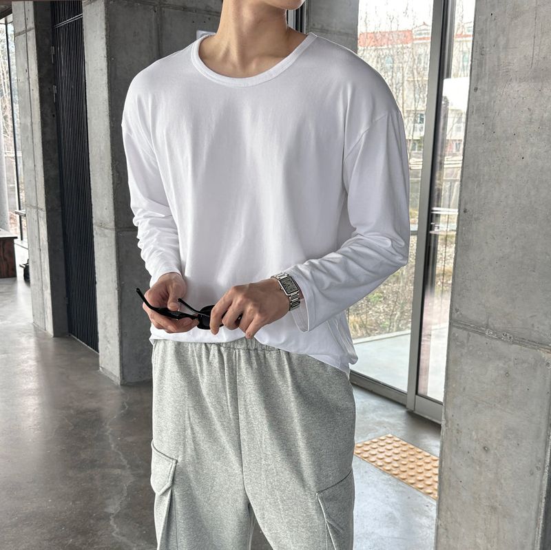 lemenne（ルメンヌ）の「[Premium] LMN of U-neck Long-sleeved T-shirt (2 colors)（Tops）」