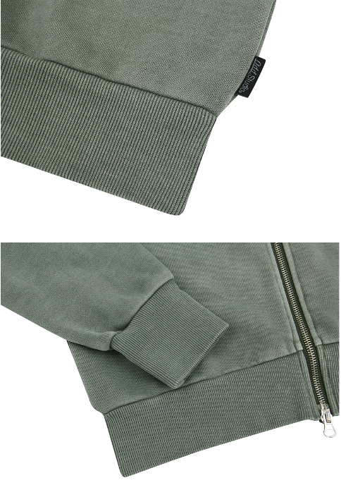 Pigment Cut-Off Hoodie Zip-Up