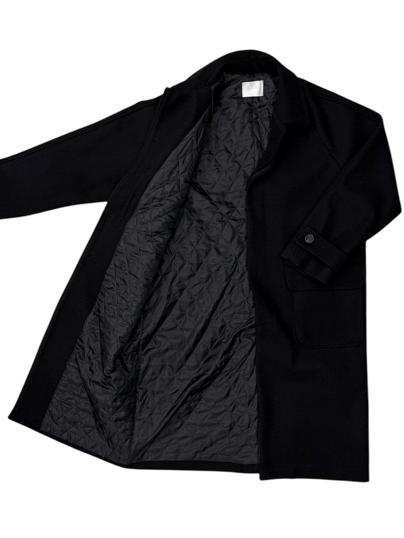 Troy Balmacaan Wool Coat - Black