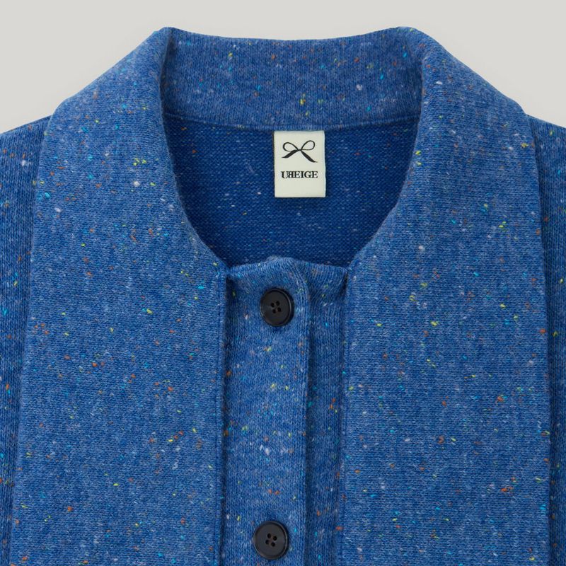 Blue Tie Knit Cardigan