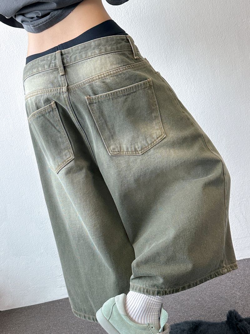 Britty Colored Washed Distressed Denim 3color