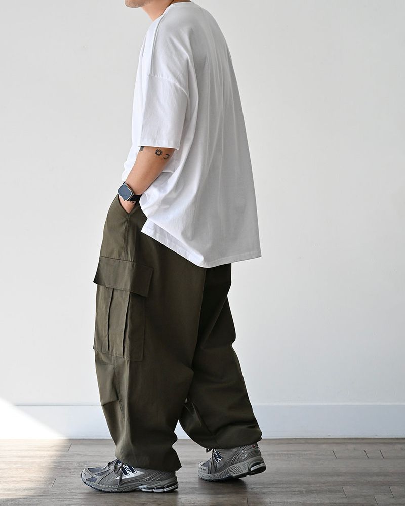 SIO WIDE CARGO PANTS KHK