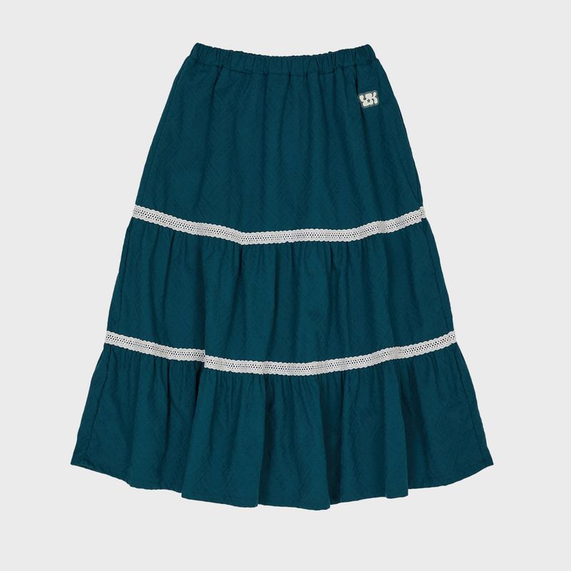 Lace Flare Midi Skirt