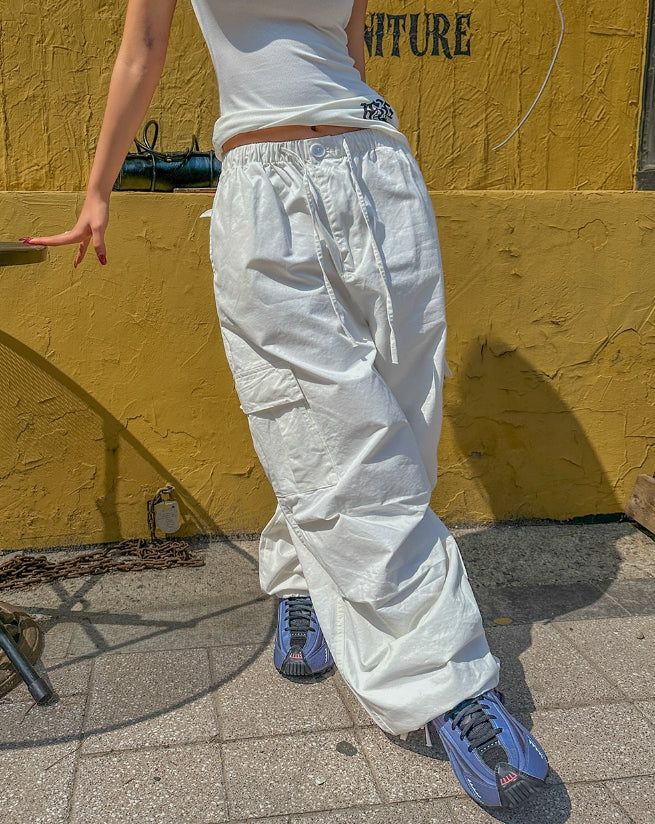 Taffy washed parachute cargo pants