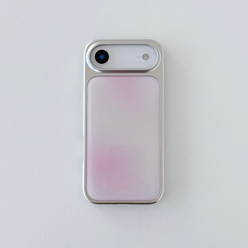 PINK BLUR Silver Epoxy Case
