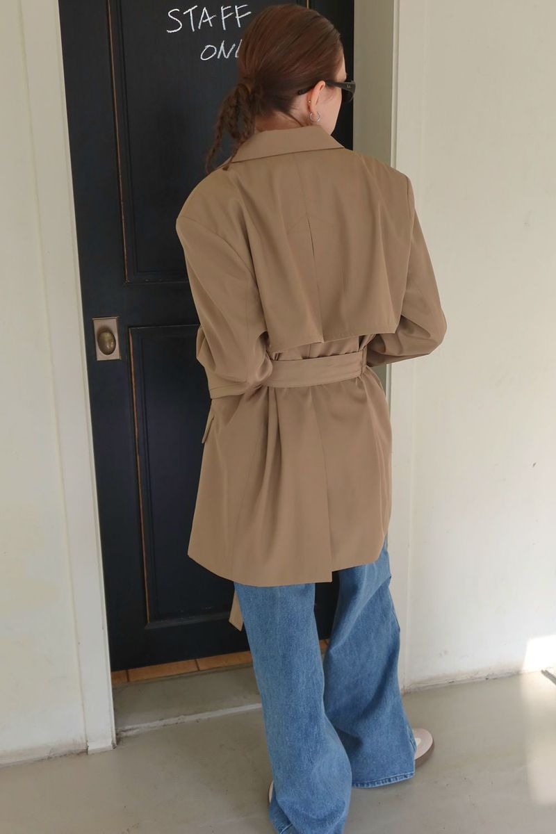 TRENCH BELT JACKET_BEIGE