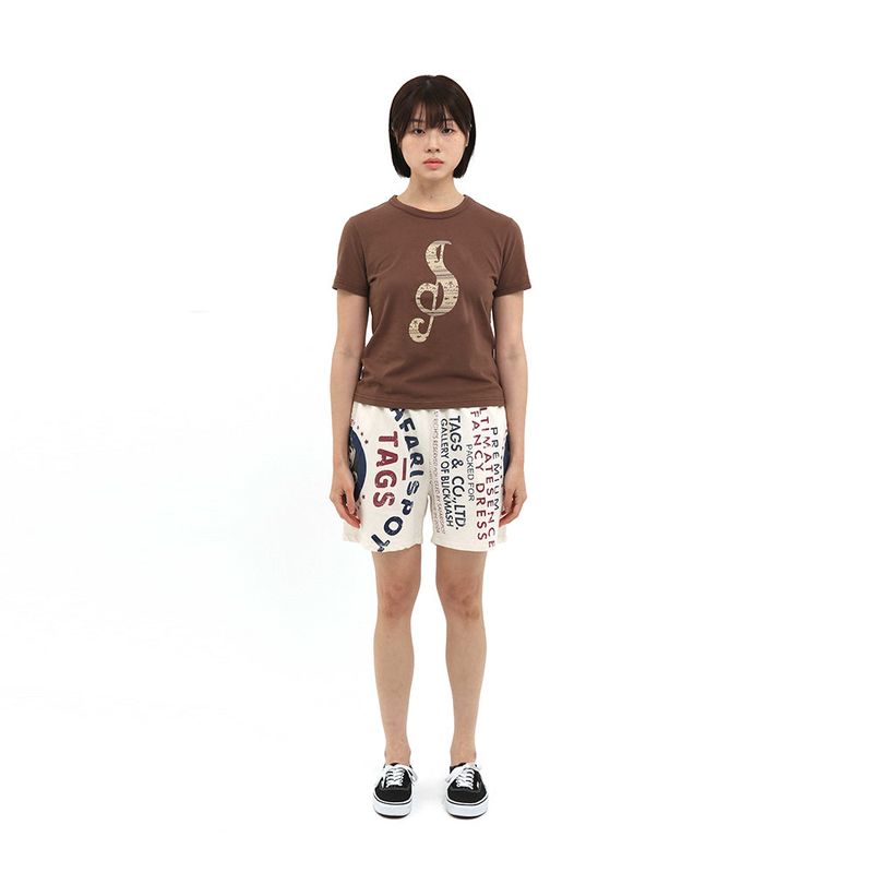 MULTI SKULL COTTON SHORTS (IVORY)