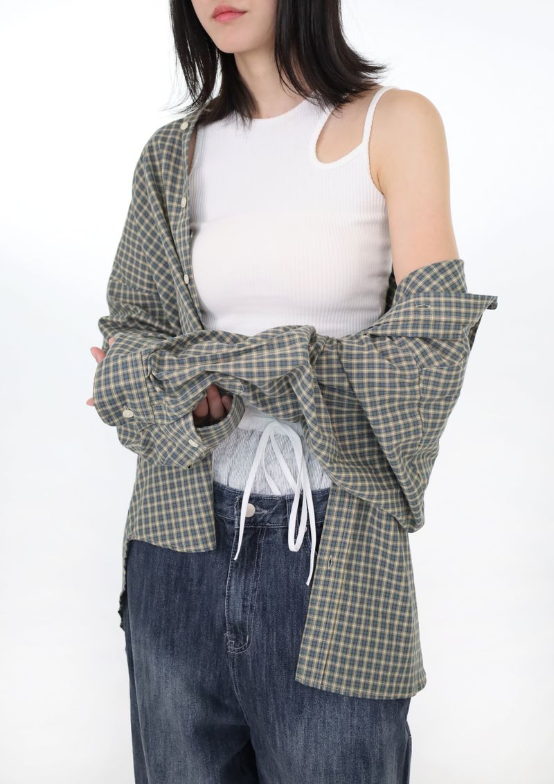 (UNISEX)Smart Check Shirt(3colors)