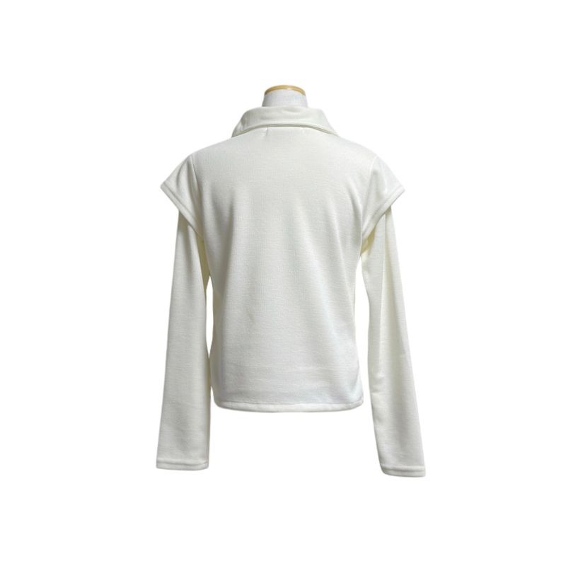 (2color) Piping Layered Sleeve Cardigan
