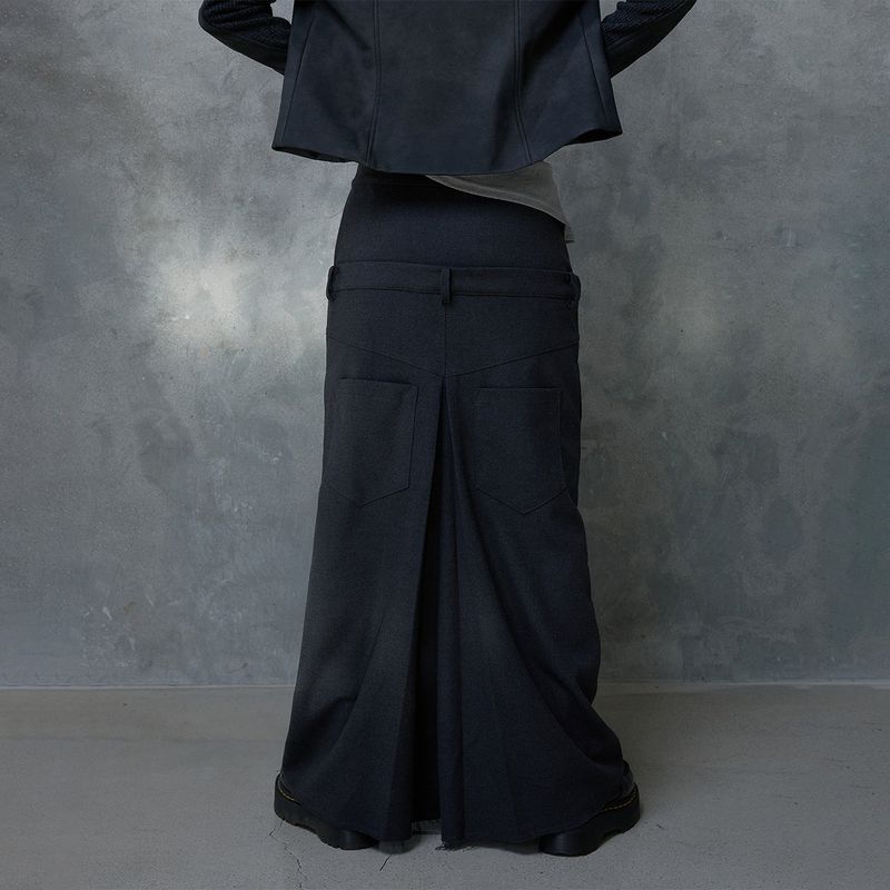 DOUBLE WAIST MAXI SKIRT