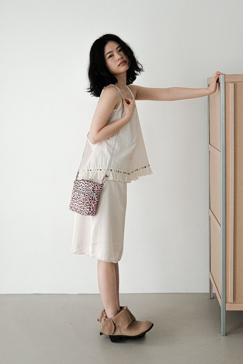 クロス ポーチ (pink leopard)