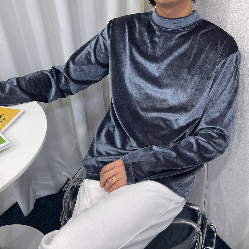 COZINESS（コジネス）の「CR Velvet Mock-neck Long-Sleeved Shirt (4 colors)（Tops）」