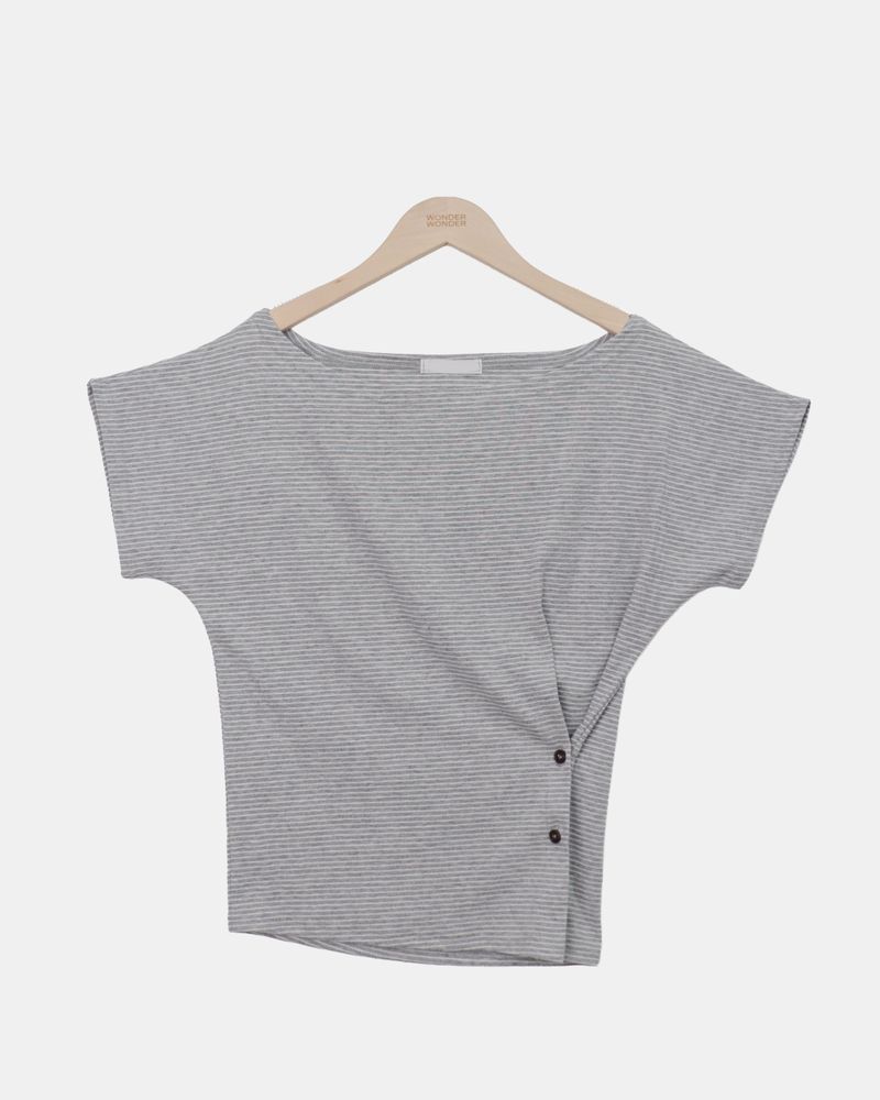 Shoto Wrap Button Short-Sleeve T-Shirt