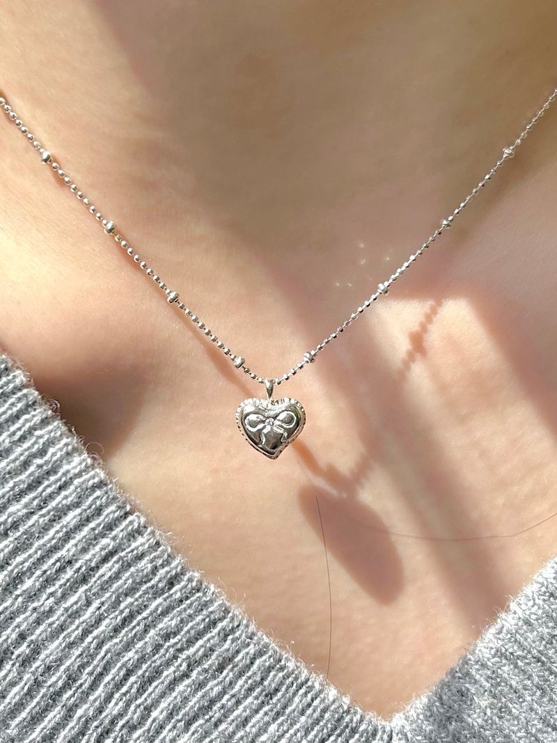 Ribbon Heart Necklace