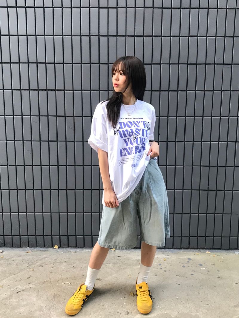 Caracola denim half pants