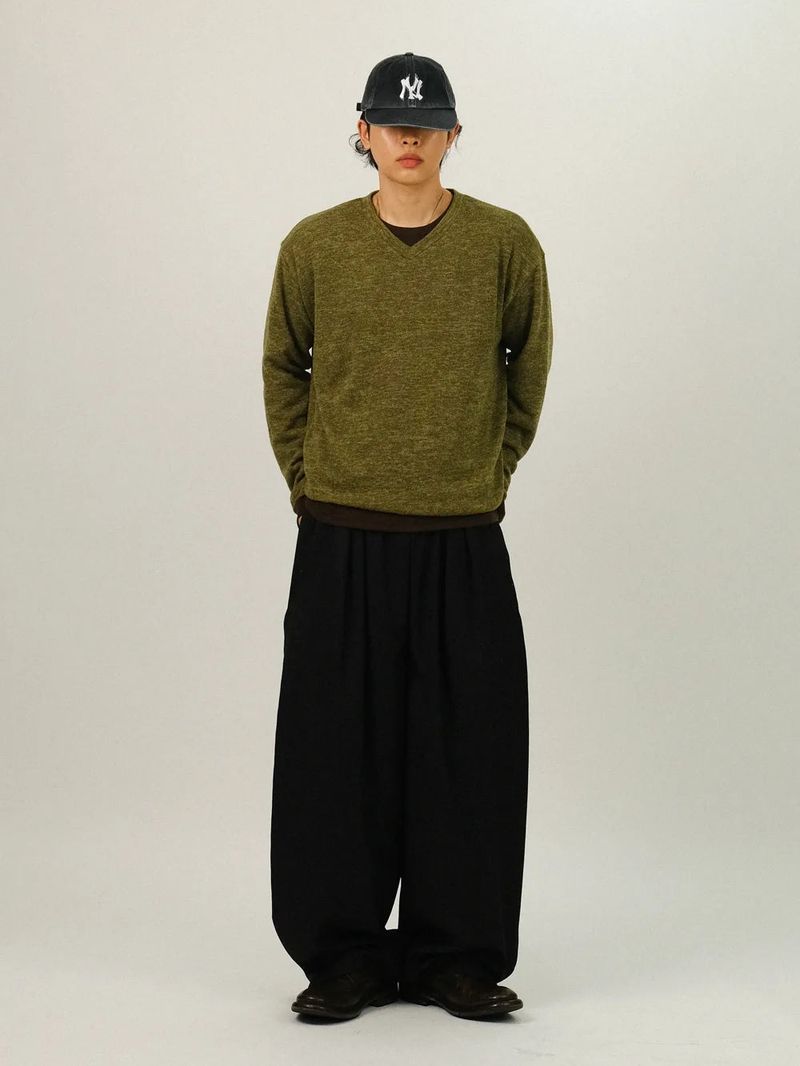 TG Basic Heather V-Neck Knit