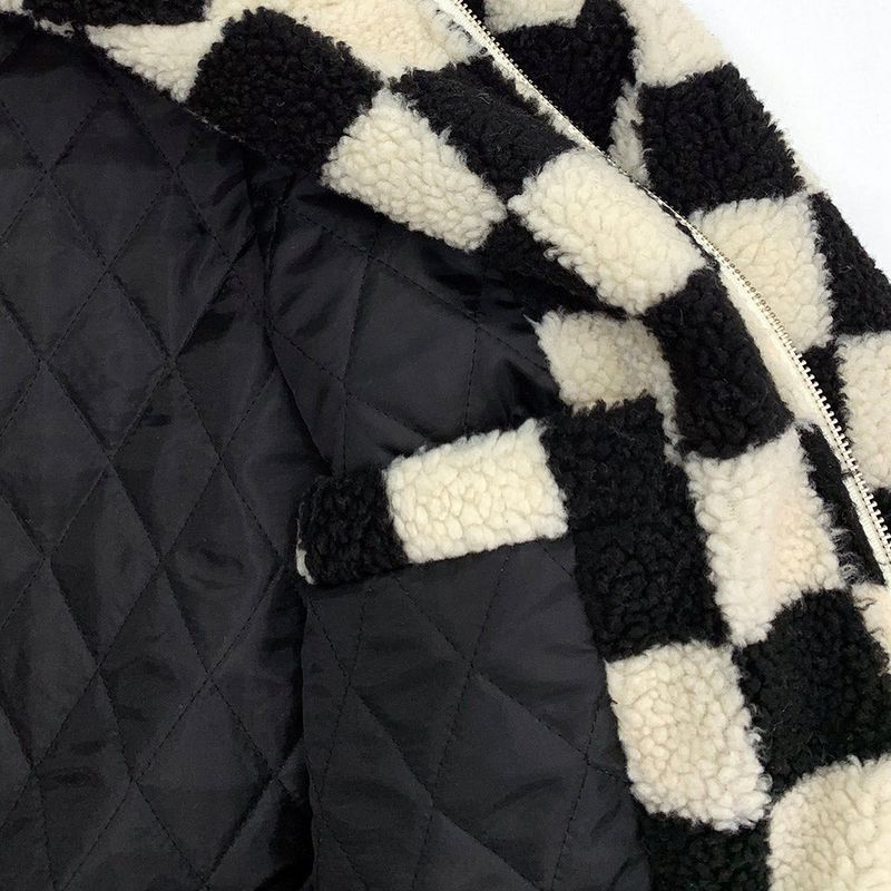 UI Wool Check Turtleneck Zip-Up (2 colors)
