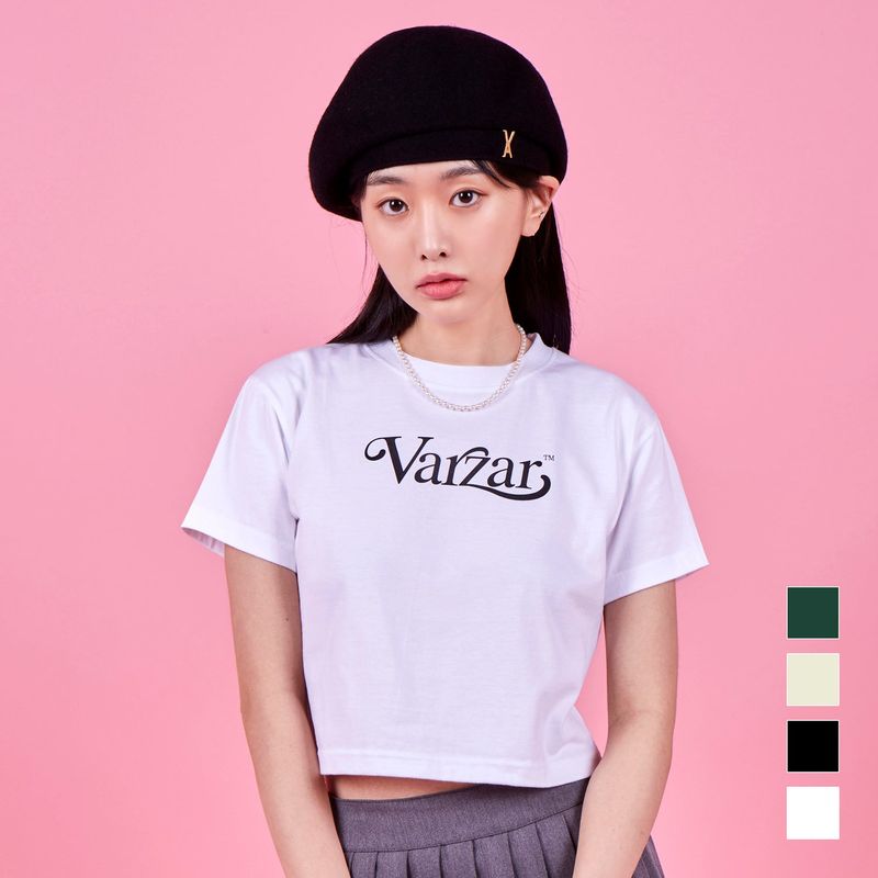 VARZAR(バザール)の「Leaf VZ Logo Crop T-Shirts (4color)(Tops)」
