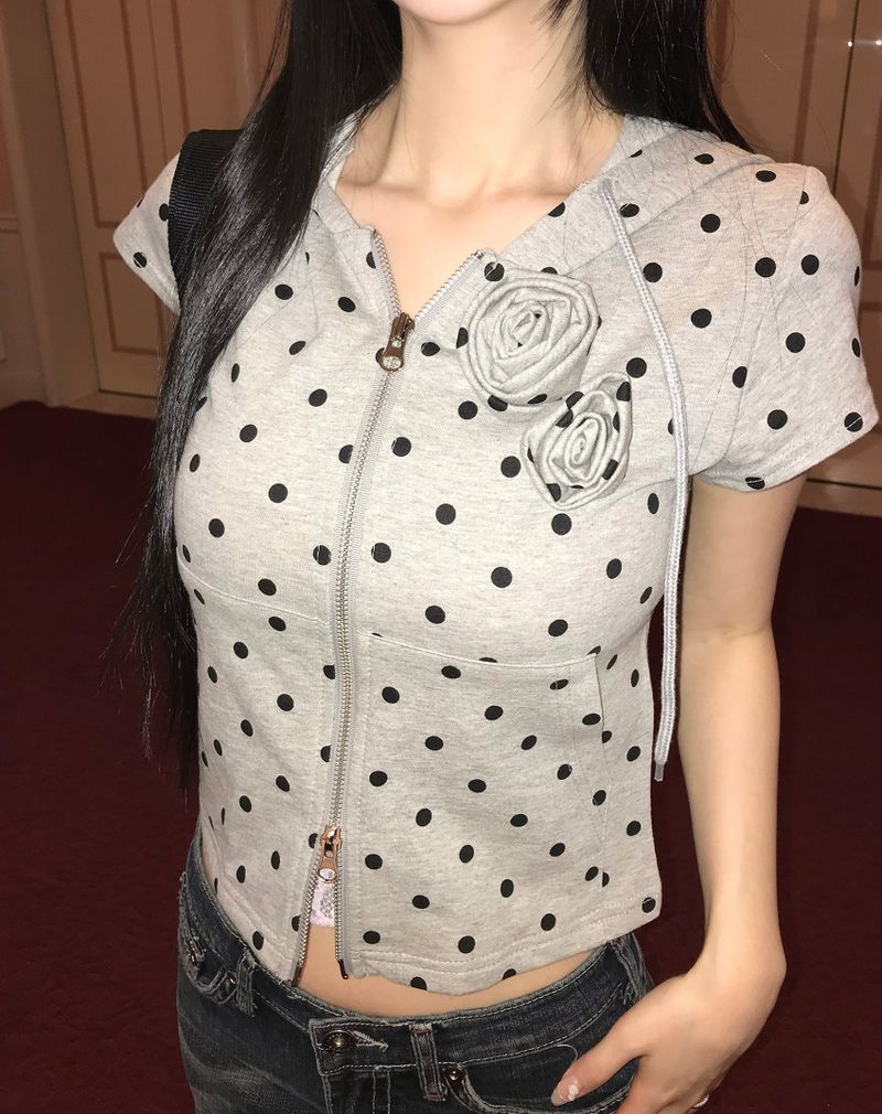 polka dot flower hz(2 color)