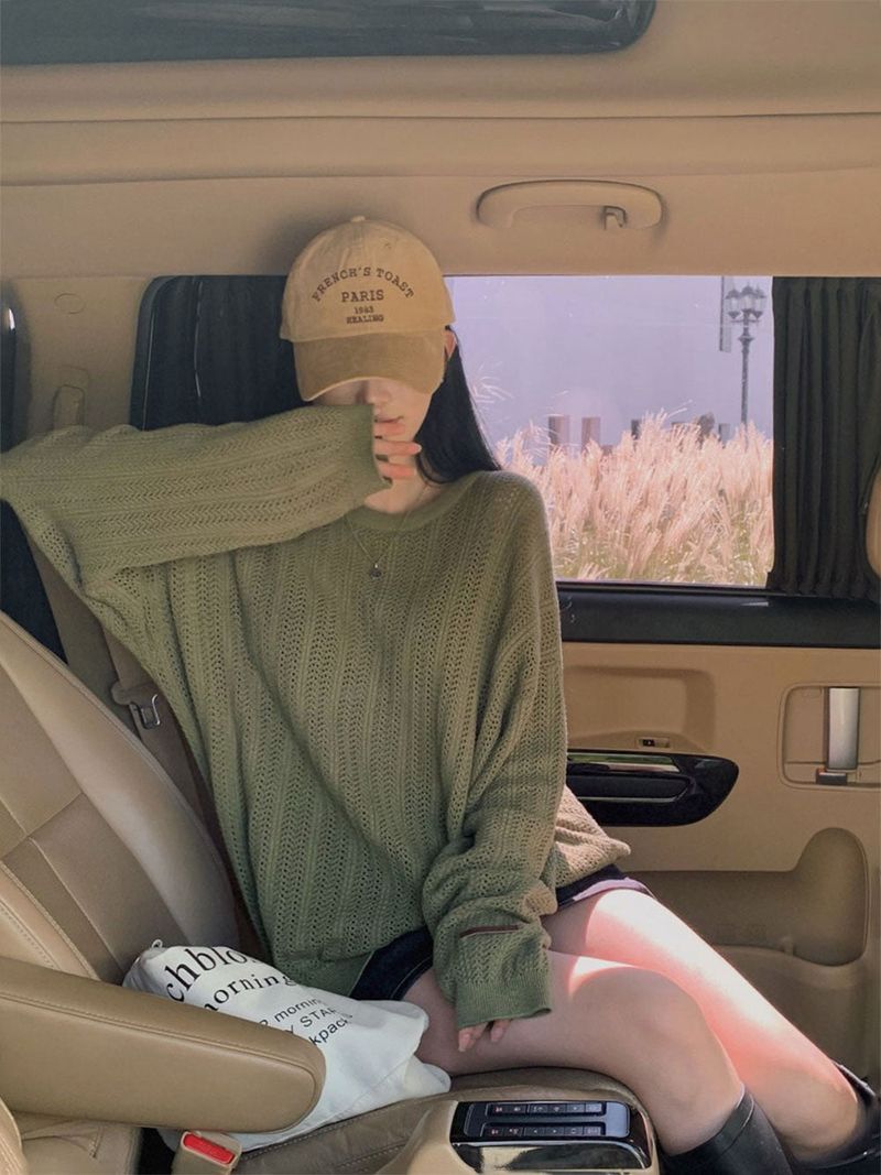 [Bellide made] Caramel Loose Fit Long Round Knitwear