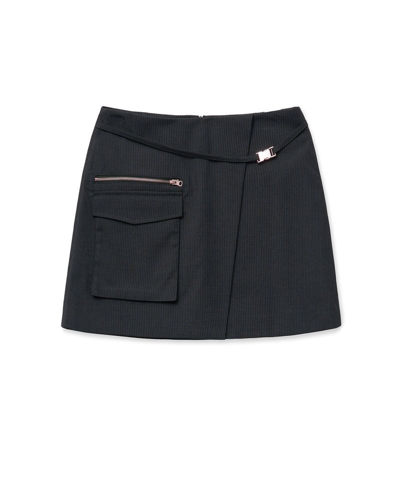 MIDNIGHT MOVE（ミッドナイトムーブ）の「zip skirt (navy)（Skirts）」