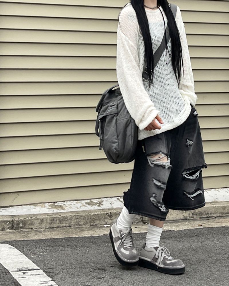 heenytsuki（ヒニツキ）の「Kaito Damage Bermuda Pants（Pants）」