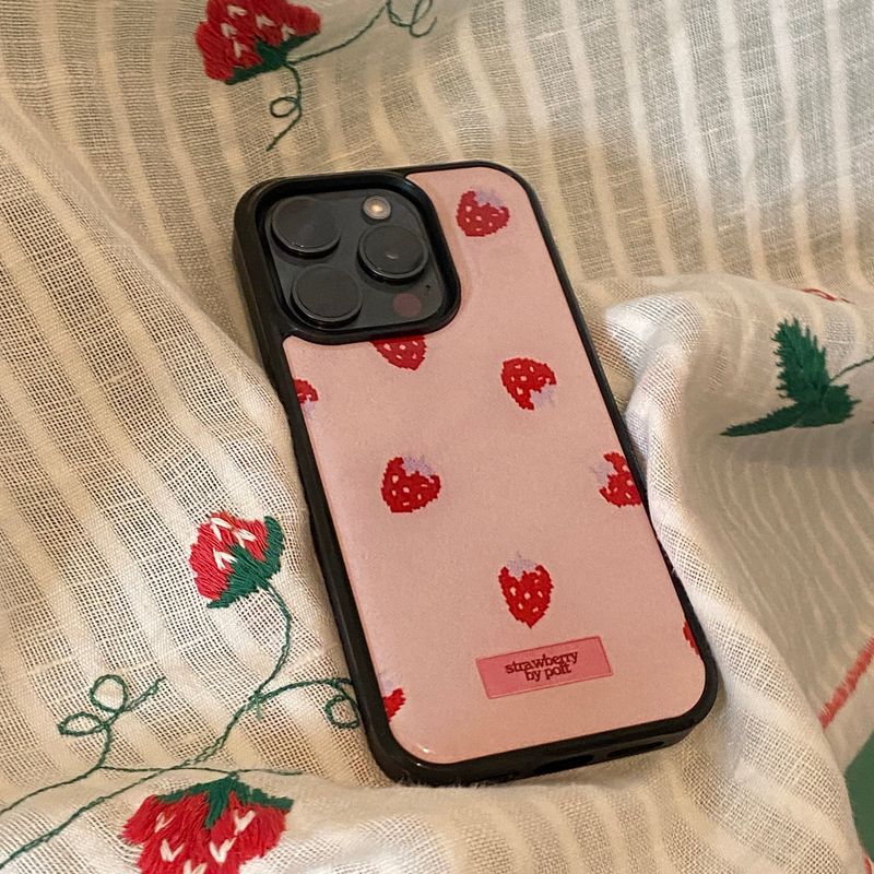 epoxy strawberry berry pattern case