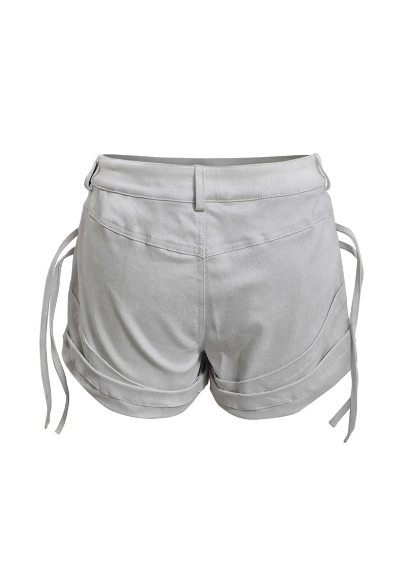 ARC STRAP ROLL SHORTS . LIGHT GREY