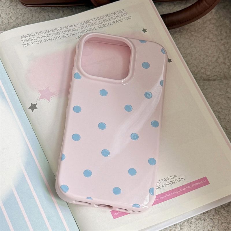Pastel Tone Dot Pattern Jelly iPhone Case