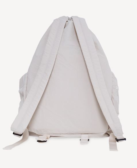DRAWSTRING NYLON BACKPACK CREAM BEIGE