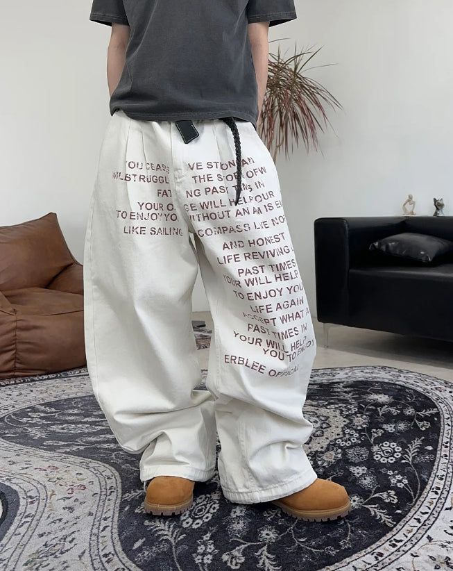 SATIIIZ（サティーズ）の「Karud lettering cotton pants（Pants）」