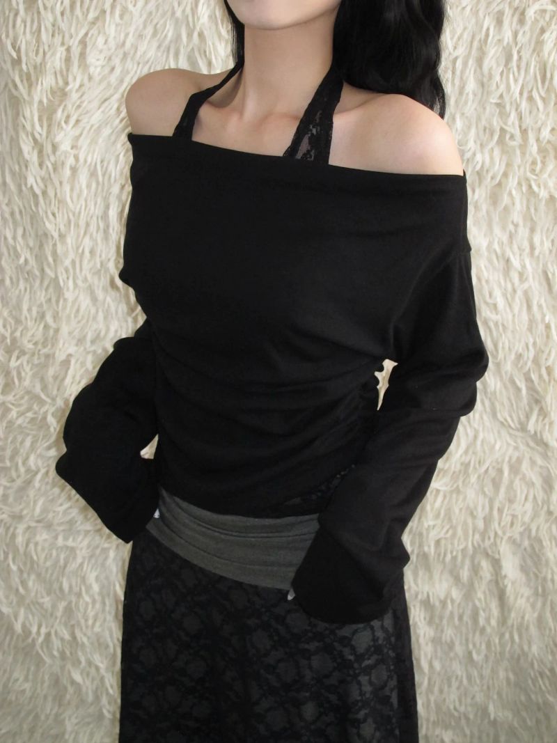 onthenextpage（オンザネクストページ）の「Lace Halter Layered T（Tops）」