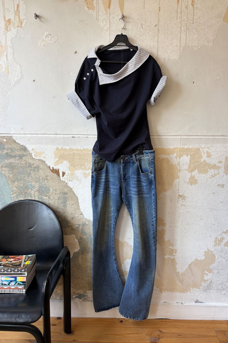 26SS★ TWISTED BOOTS CUT DENIM JEANS