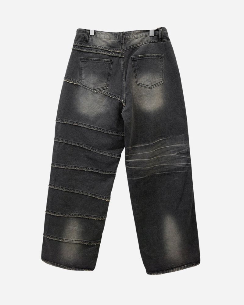 Unbalanced Cutting Denim Pants