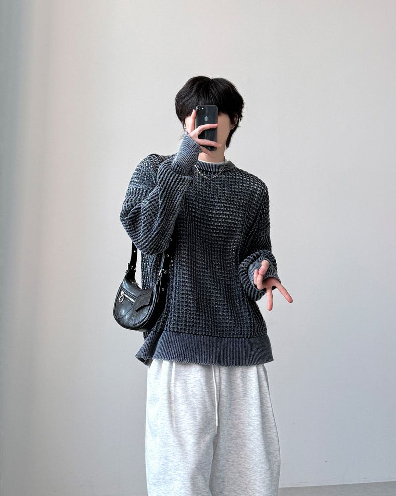 Royal Pigment Mesh Knit
