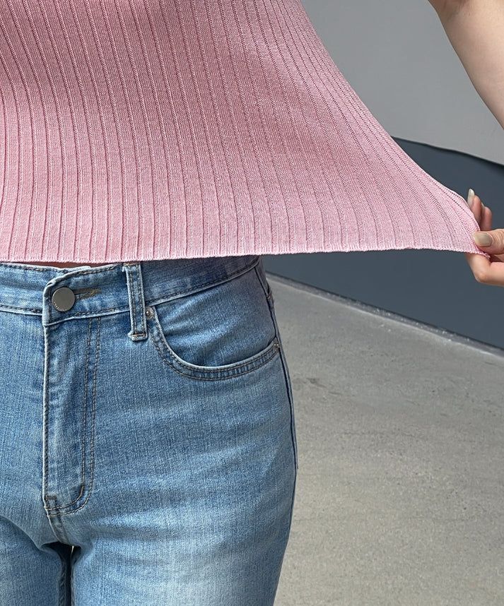 Sisle knit sleeveless wrinkle shirt set