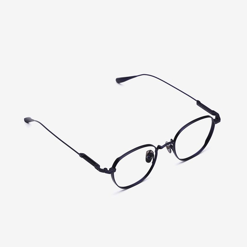 Knouun Round titanium glasses CODE. 102. B Navy