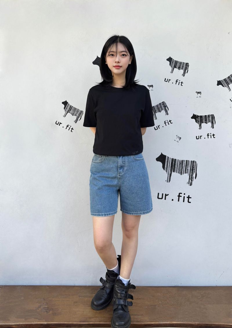 MEDIUM INDIGO DENIM SHORTS code 25008