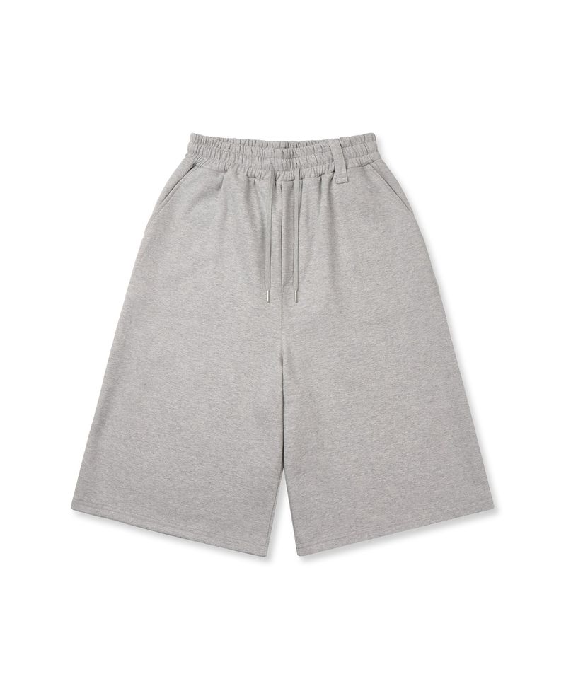 Balloon Baggy Bermuda Sweat Pants - Gray