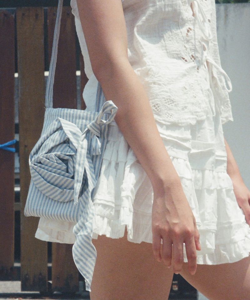 Rose Stripe Bag - Blue